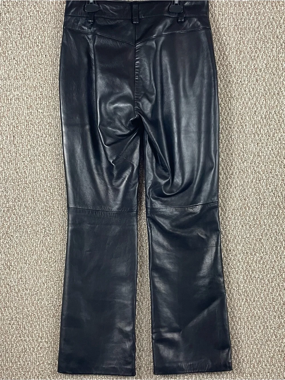 VTG Banana Republic Liquid Leather Pants Size 2 (28x28) Goth Emo Rave Black F95
